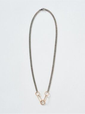Acanthus Jewelry Mixed Metal Five Link Charm Holder Necklace $1,610